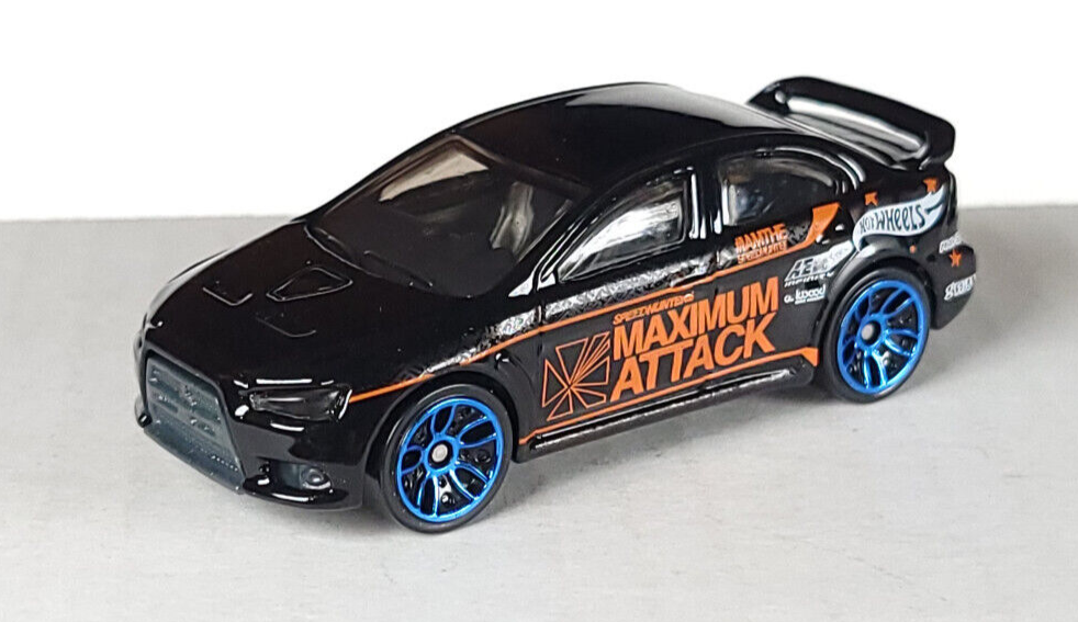 Hot Wheels loose Mitsubishi Lancer Evolution black Maximum Attack