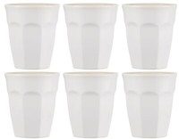 6Er Set Cafe Latte Becher Mynte Pure White Weiß 200Ml Steingut Ib Laursen