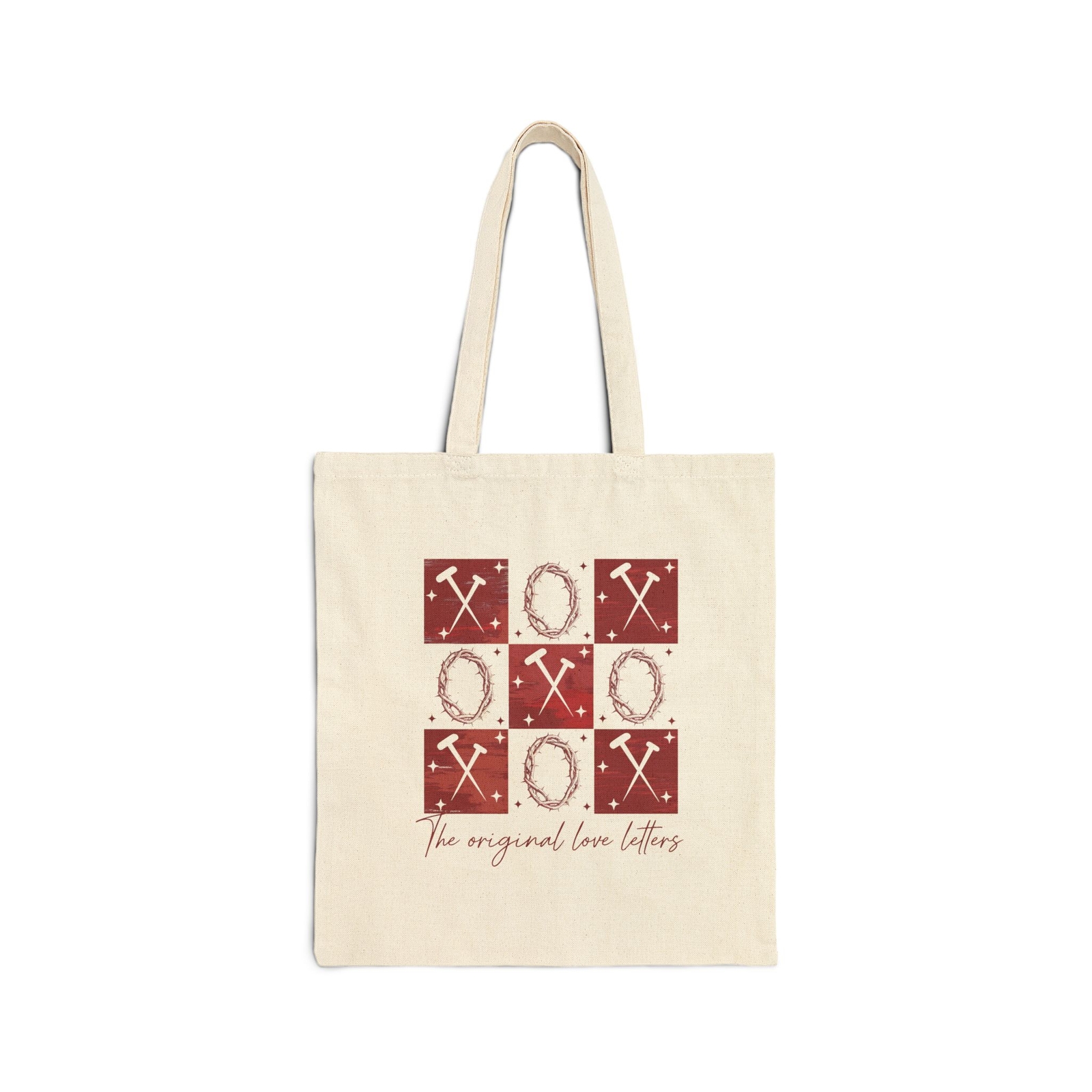 Love Letters Print Cotton Canvas Tote Bag Stylish & Durable  
