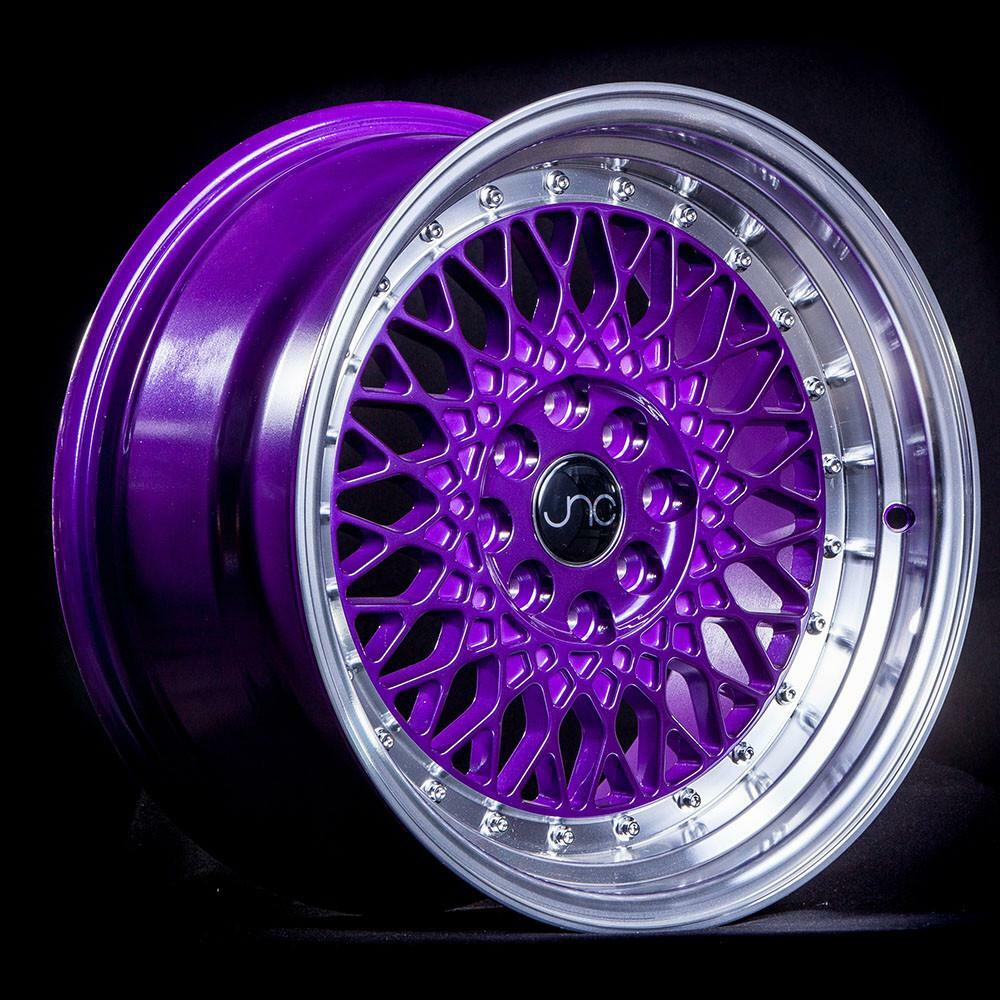 JNC 031 Candy Purple Machined Lip 16x8 4x100/4X114.3 +20 Wheel/Rim