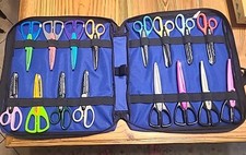 LOT OF 17 PAPER EDGER SCISSORS STORAGE FISKARS CASE SCRAPBOOKING CRAFTS