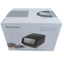 Brookstone iConvert Photo Digital Scanner 600 DPI USB Scans photos