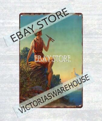 1932 Pipes of Peter Pan Fairy Tale Edward Eggleston metal tin sign  wall decor