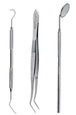 Dental Examination Kit 3 Pcs with Round Handle Compare to Hu Friedy