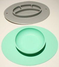UpwardBaby Baby Toddler Bowl and Sectioned Placemat Silicone Suction