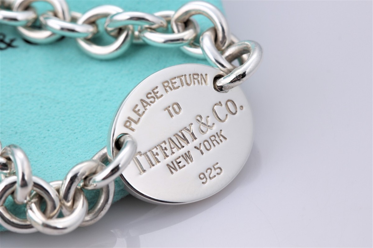 アクセサリー tiffany&co. oval return to bracelet 925 Tiffany & Co. Sterling Silver 925 Return to Tiffany Oval Tag