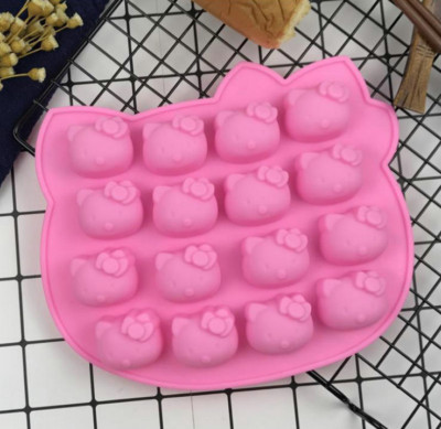 1pcs 16-Holes Cat Silicone Cake/Chocolate/Jelly/Pudding/Ice DIY Bakeware Moulds