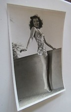 ANN RUTHERFORD VINTAGE DOUBLE WEIGHT 8X13 PINUP PHOTO IN BATHING SUIT