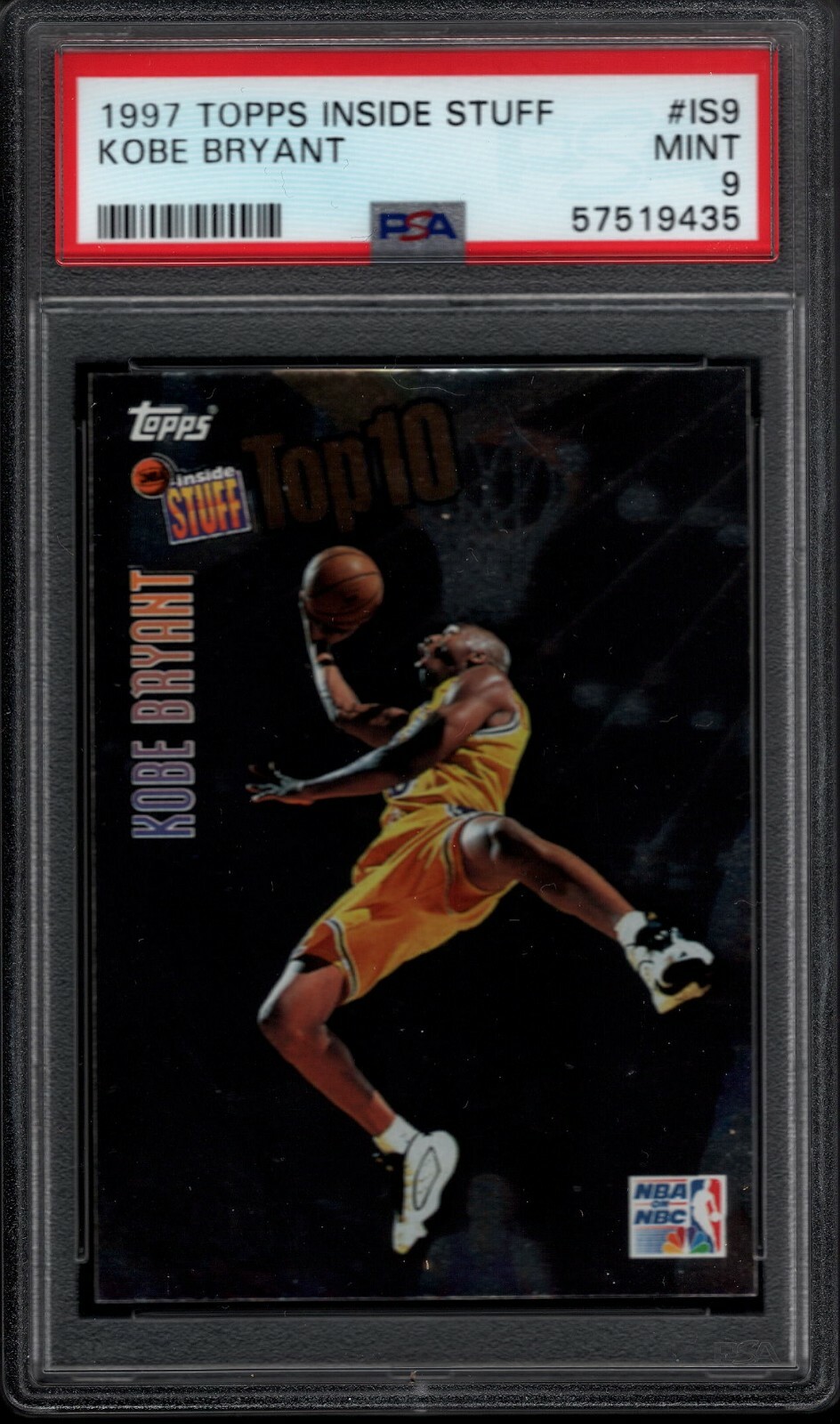 1997 Topps Inside Stuff #IS9 Kobe Bryant HOF Los Angeles Lakers 