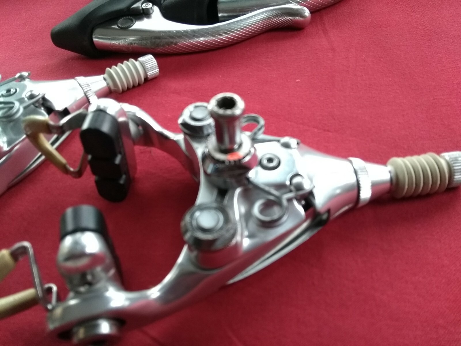 Capots De Frein Vintage Campagnolo Nuovo Record - Aluminium Argenté - Pour Vélo De Route