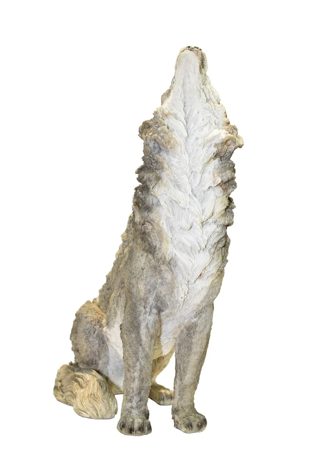 Deko Wolf Hund Skulptur Wolfshund Garten Tier Figur Statue Wildhund Werwolf - Bild 3 von 4