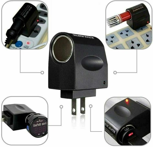 Prise allume-cigare voiture AC vers DC prise 100-240V adaptateur secteur convertisseur chargeur - Photo 3 sur 8