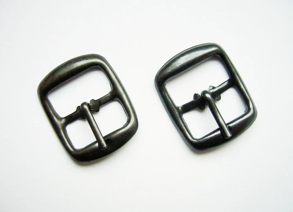 ANDERE 5 x Gürtelschnalle, Schuhschnalle, Doppelschnalle, Stahl/bronziert 20mm, 3/4"