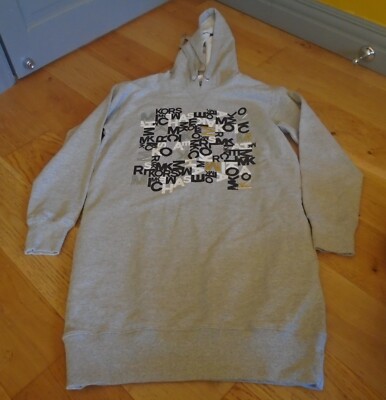 Michael Kors Hoodies Kleid Grau Damen XS NEU Neu mit Etikett Gratis UK P+P