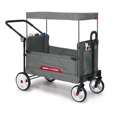 Kid Cargo Stroll Wagon Push Pull Folding Wagon W/ Safety Harness 1 Year New