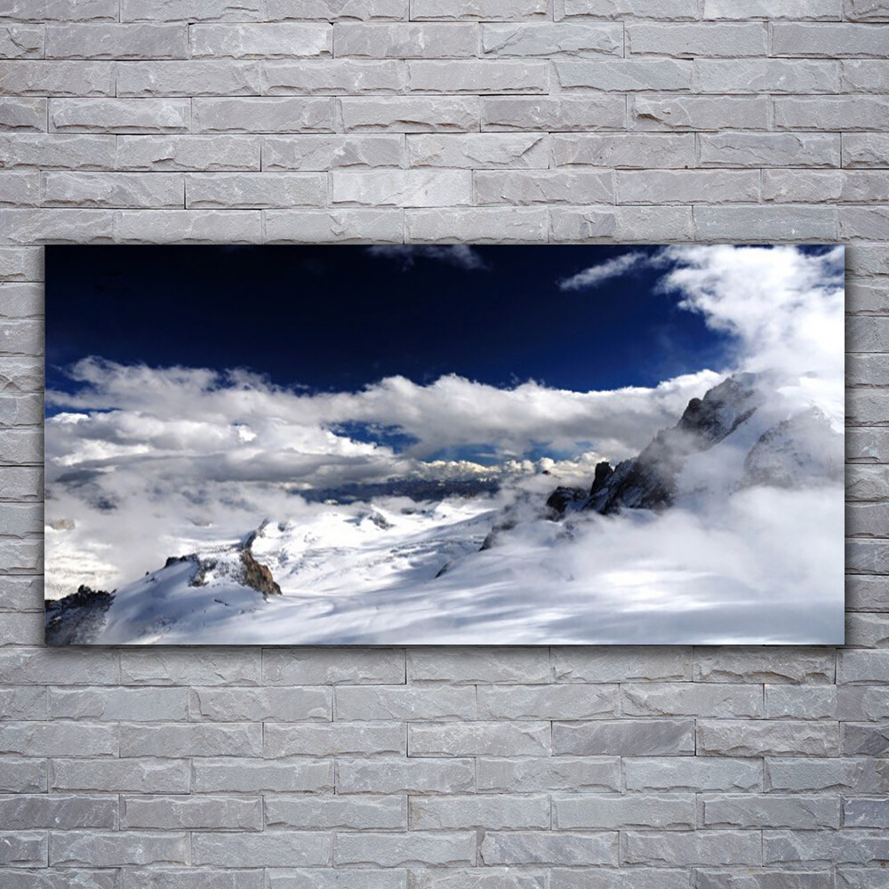 Impression sur verre montagnes 120x60 pour agrandir une piece lumineuse
