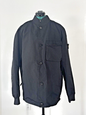 STONE ISLAND DAVID-TC Button Down Large Jacket-BLACK