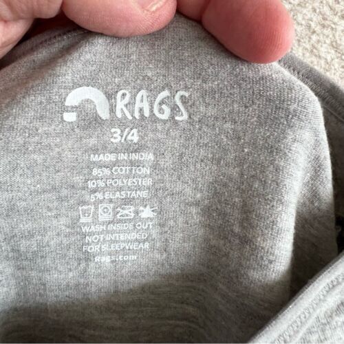 Rags To Raches Toddler Gray Short Sleeves One Piece Romper Size 3/4 - Picture 2 of 10