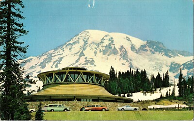 Mount Rainier National Park Paradise Valley Visitors Center Washington Postcard