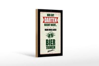 Holzschild Spruch 12X18 Cm Nur Gut Darten Reicht Nicht Muss Bier Trinken Schild