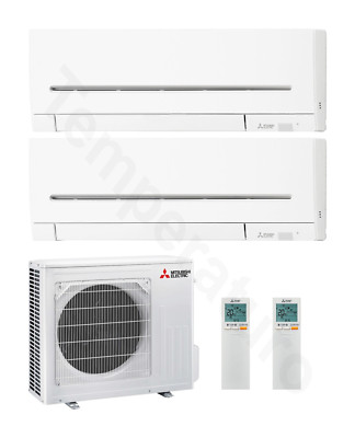 Mitsubishi Standard 2-Raum Multisplit Klimaanlage 2x 6,1 kW A++/A+ WiFi R32