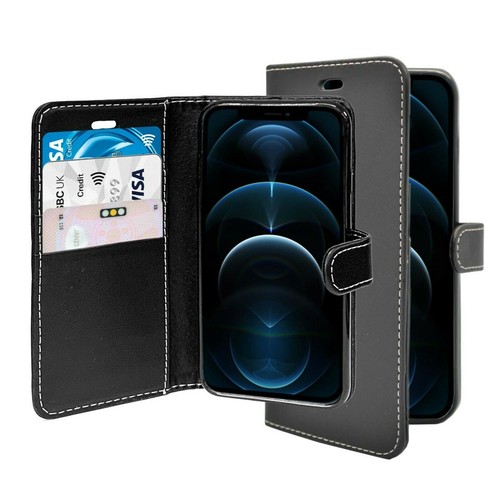 Funda protectora de cuero PU abatible folio tipo billetera para Apple iPhone 14 Pro Max - Imagen 12 de 36