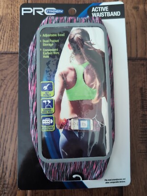 Pro Strength Active Adjustable Waist Band Phone Holder Keys Run Excercise New