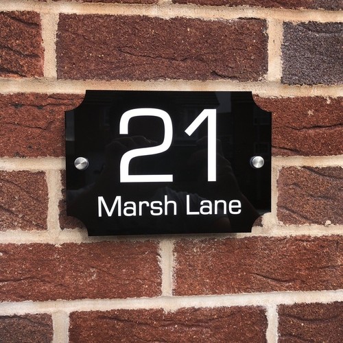 House Number Plaques Door Number Sign Personalised Acrylic Number Plate Street - Picture 7 of 18