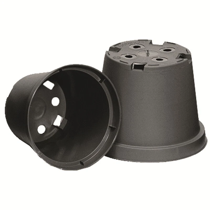 100 Rundtöpfe Ø 11 x 8,5 schwarz Göttinger Pflanztöpfe Pflanzkübel Blumentöpfe