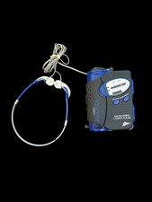 Vintage TDE Systems AM/FM Stereo Casette Player All Weather Sports Blue Black