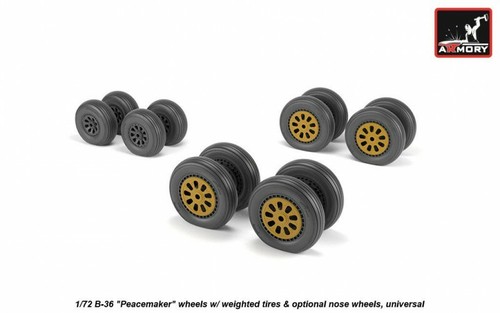 Ruedas Peacemaker Armory AW72327 - 1/72 - B-36 con neumáticos pesados y nariz opcional - Imagen 7 de 12