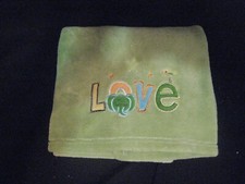 STEP BY STEP GREEN BABY LOVE BLANKET ELEPHANT 30X36
