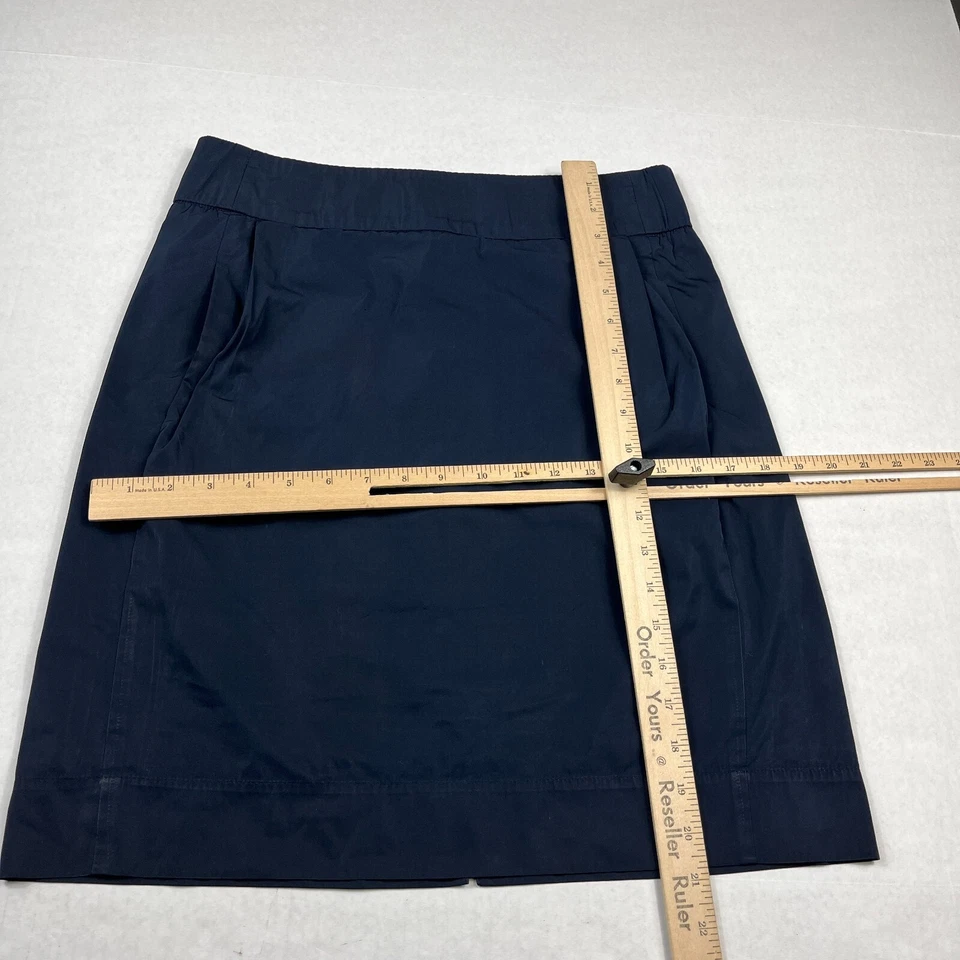 Lida Baday 铅笔裙蓝色经典背面拉链办公室就绪弹性腰围 8 码 — 第 4/4 张图片