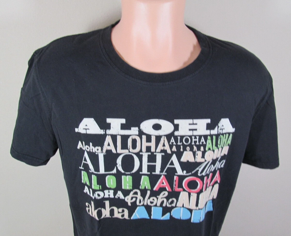 TORI RICHARD HONOLULU Mens Size L Black S/S Hawaiian T-shirt ALOHA Graphic