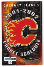 2001-02 Calgary Flames NHL Hockey Schedule !!! Ticket Infos