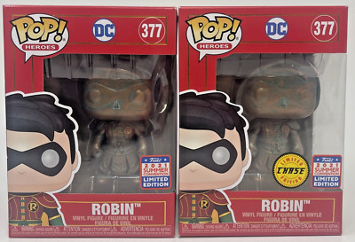 Funko Pop Heroes! DC Robin #377 Imperial Palace Patina Chase LE & Regular Robin!