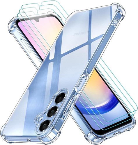 Coque Galaxy A34 5G + 2 Verres Trempés - Housse Silicone Transparente TPU - Neuf