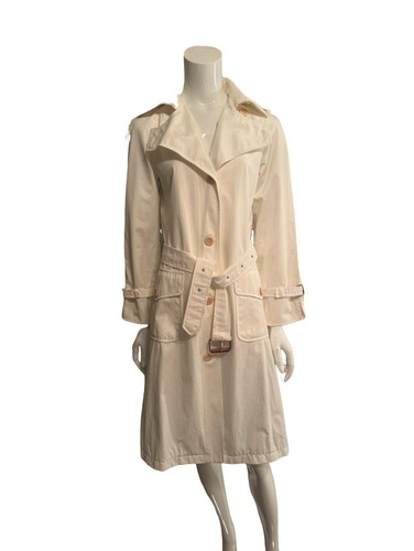 MAX MARA White Cotton Trench Coat Rain Coat! NWOT 4 - Picture 8 of 13
