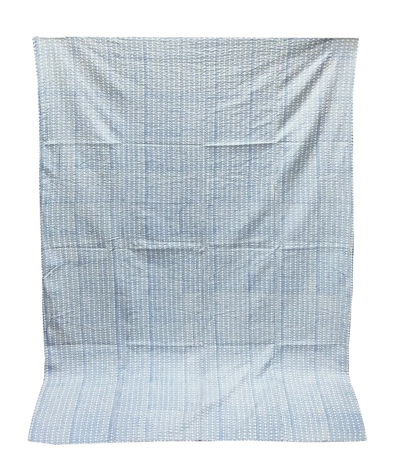 Edredón de algodón hecho a mano Kantha con estampado de bloques indio doble/queen Foto 4 de 4