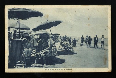 postcard PESCARA RIVIERA beach