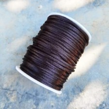 3mm Black Satin Cord Rattail Silk Cord Chinese Knot Thread for Jewelry Making.