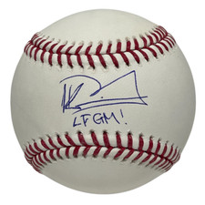Kevin Parada Signed ROMLB Baseball w/ LFGM! Beckett Witness BAS COA NY Mets