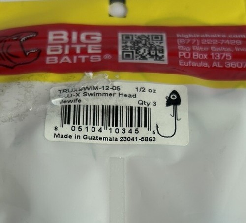 Big Bite Baits Swimmer Head Hooks Lot Of 3 New - Picture 3 of 4