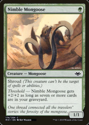 4x MTG Nimble Mongoose Modern Horizons (Playset) - PACK FRESH