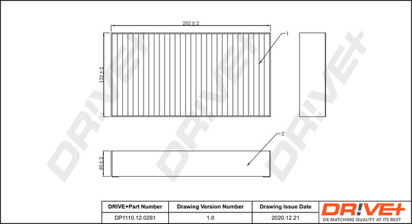 Dr!Ve+ DP1110.12.0281 Innenraumfilter Aktivkohle Filter FüR MERCEDES-BENZ-image