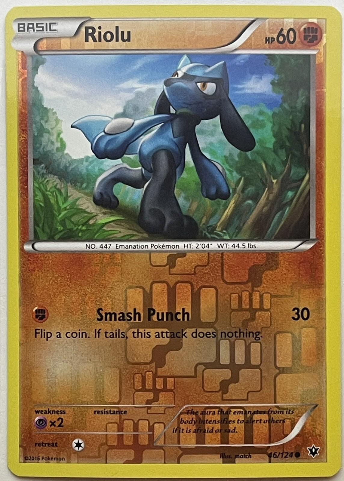 Riolu 46/124 Reverse Holo, FATES COLLIDE 2016, *Packed Fresh* Nm/Mint