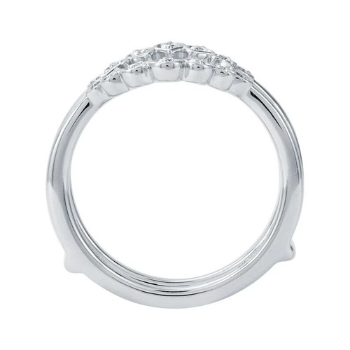 Natural Diamond Women's Enhancer Wrap Ring 0.17 CTTW Round Cut Diamond 14K Gold - Picture 4 of 5