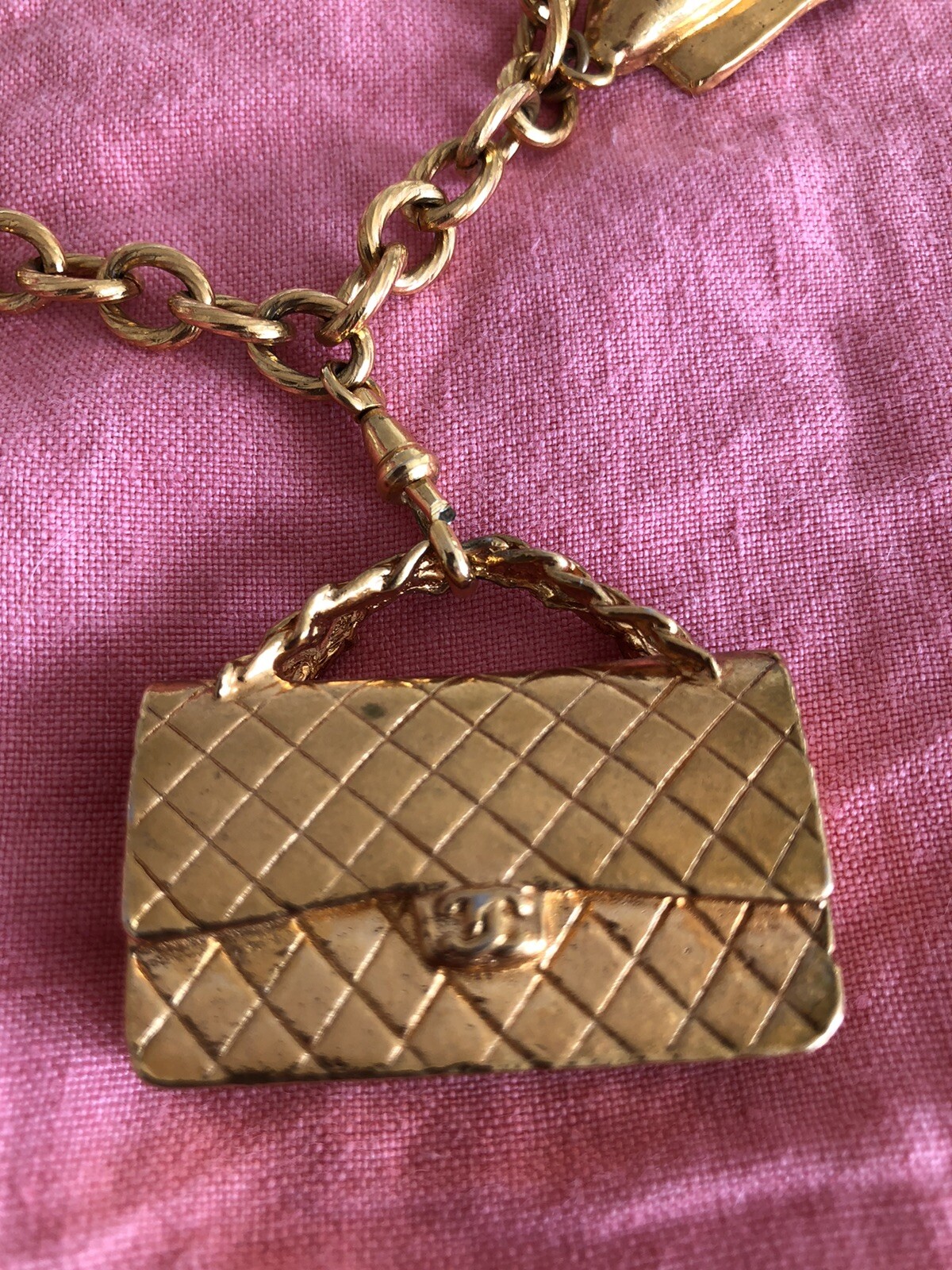 Vintage Chanel charm necklace 1990s Gem