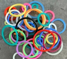 10pk Replacement O-Rings Body Jewelry Bands Plugs Tunnels Tapers 14 colors!