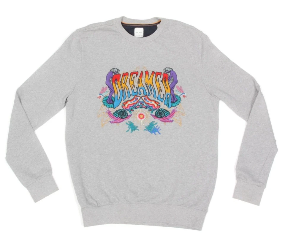 Sudadera para hombre PAUL SMITH Dreamer bordada gris psicodélico talla mediana/124 Foto 2 de 4
